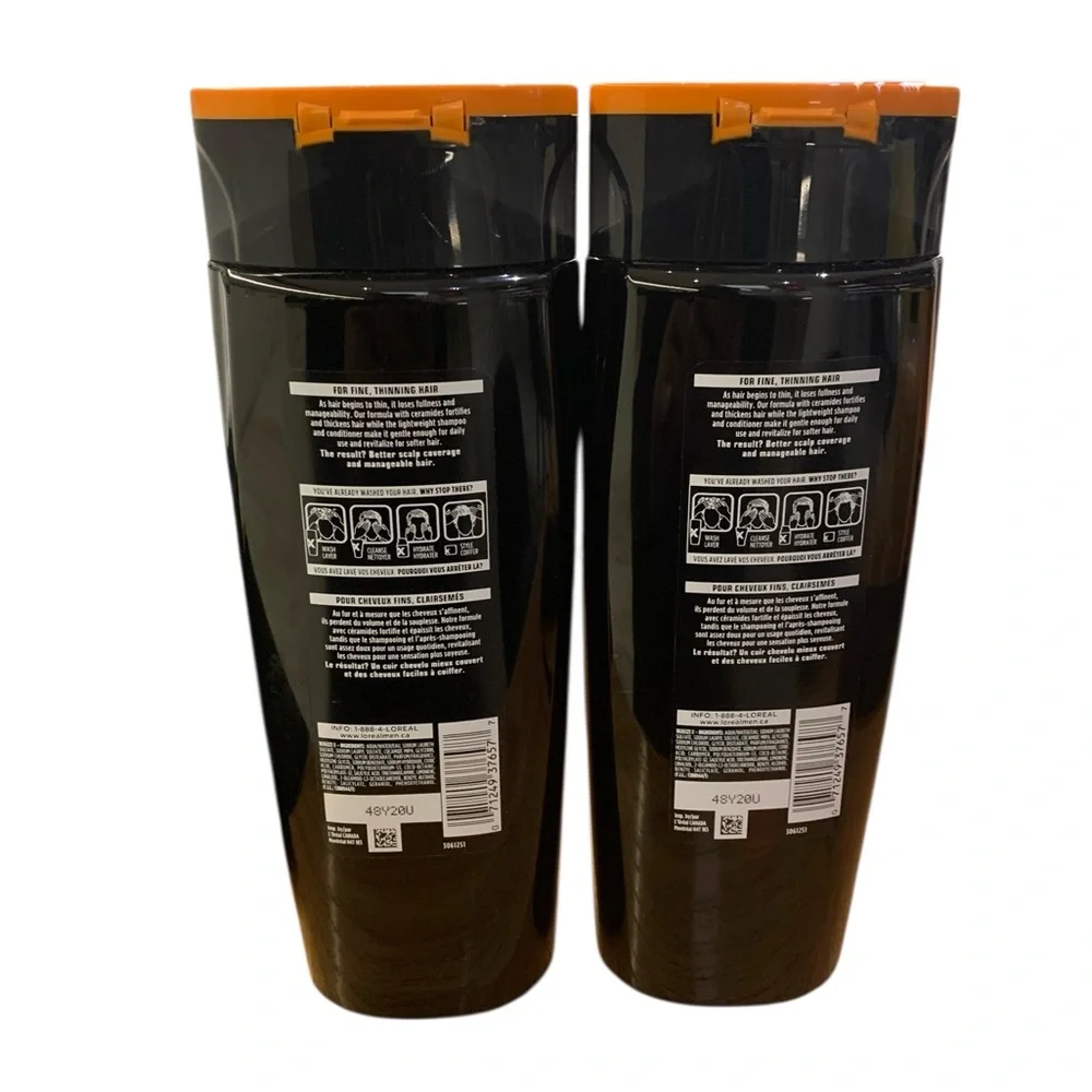 L'Oréal Men Expert Thickening 2-in-1 Shampoo & Conditioner w/ Ceramides 20oz x2